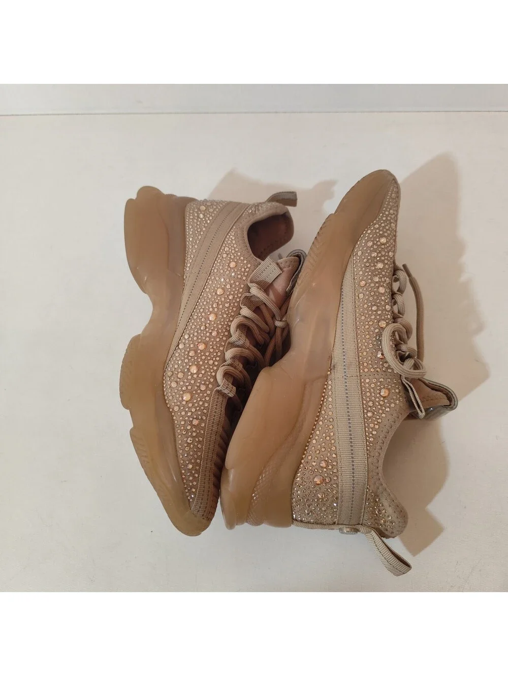 Steve Madden Maxima Rhinestone Sneakers SMNY90 in Blush Women's Size 11 M